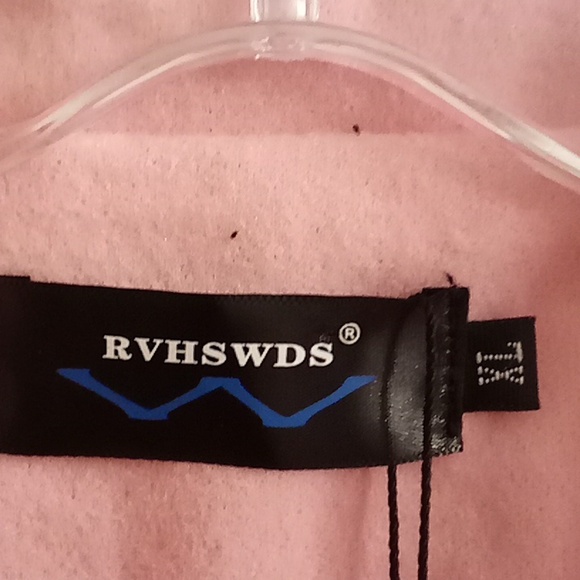 NEW RVHSWDS Party Festival Office Career Size XL Light Pink Color Pea Coat HMBC - Picture 12 of 13